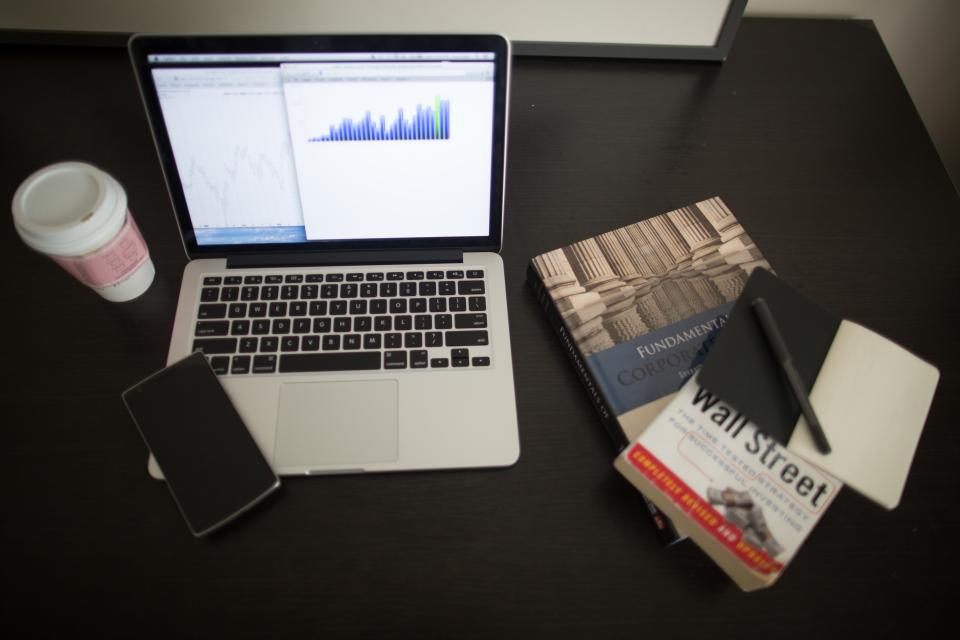 Foto ilustrativa: gráficos de crescimento no notebook